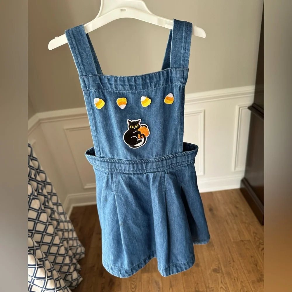 Crewcuts Denim Halloween Jumper Dress size 4